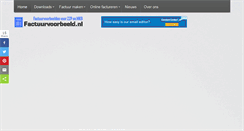 Desktop Screenshot of factuurvoorbeeld.nl